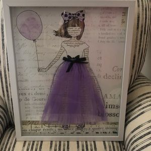 Adorable Princess Framed Picture (purple)